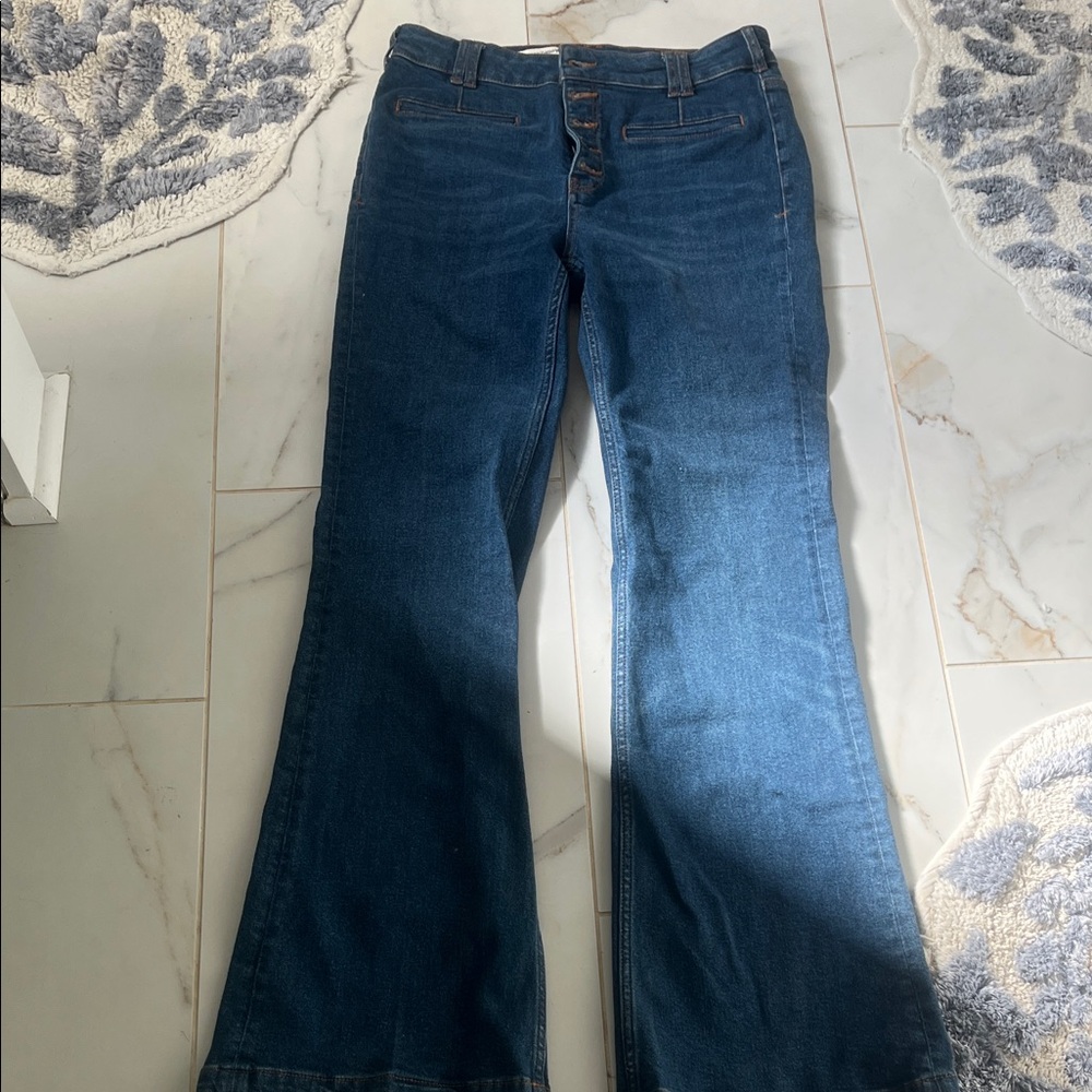 Pilcro Dark Blue Flare bootcut jeans
